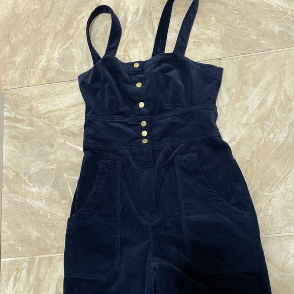 Anthropologie Joanie navy jumpsuit size 6 - Picture 7 of 10